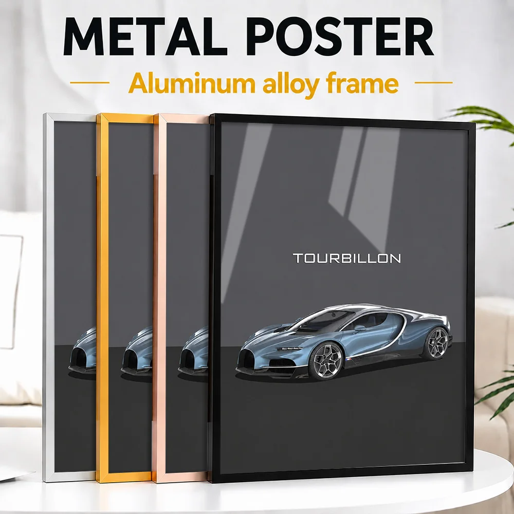 France Tourbillon Car Framed Metal Poster Personalized Photo Luxury Machine Style Wall Art For Man Cave Premium Collector Gift