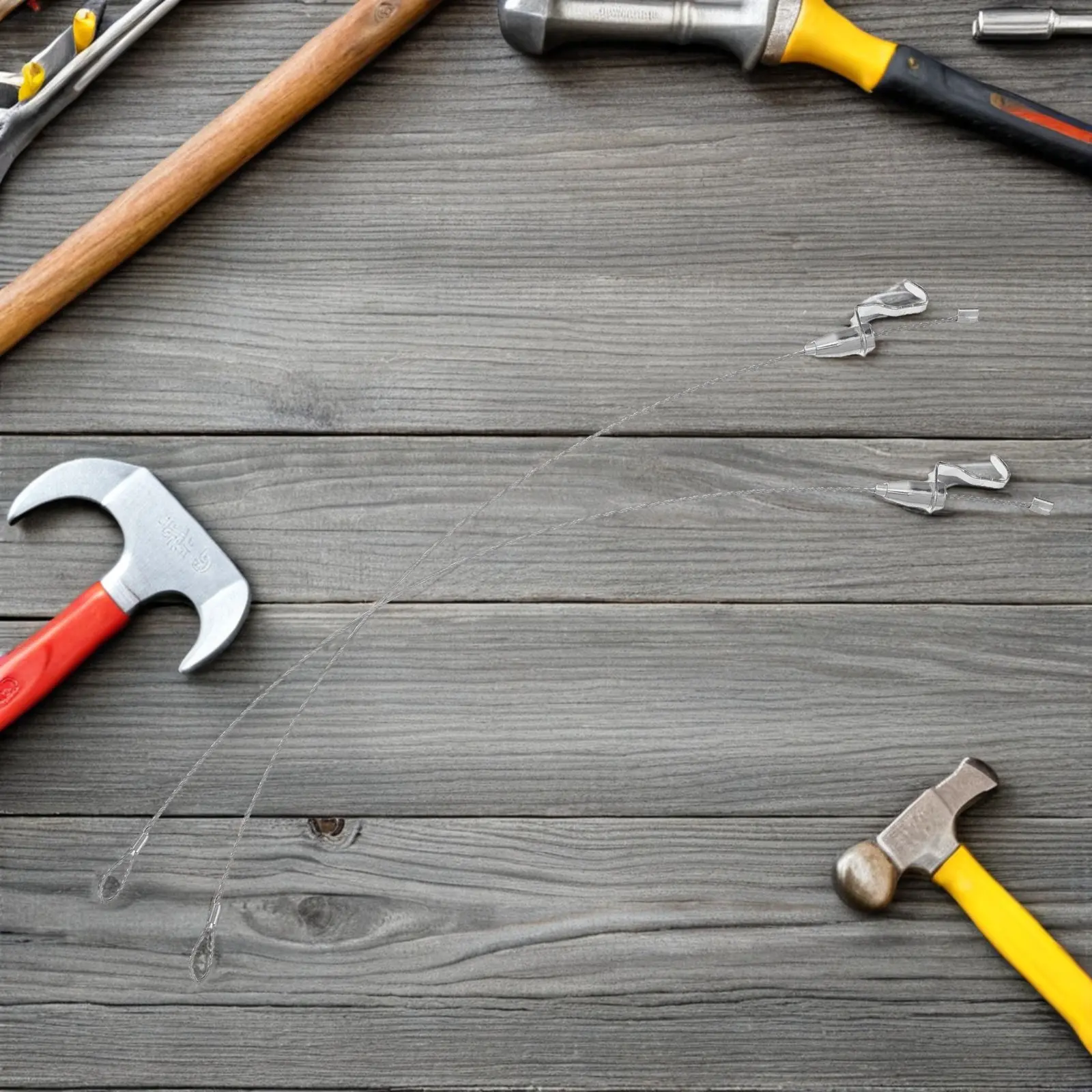 8Pcs Adjustable Picture Rail Hooks Kit Heavy Duty Invisible Hanging Wire System for Display Picture