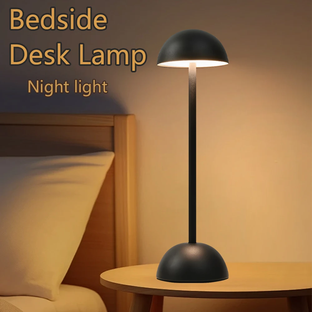 

Wireless Bedside Desk Lamps Rechargeable LED Desk Lights Bedroom Night Lights Touch Sensor Mushroom Mood Lights For Bedside Lamp