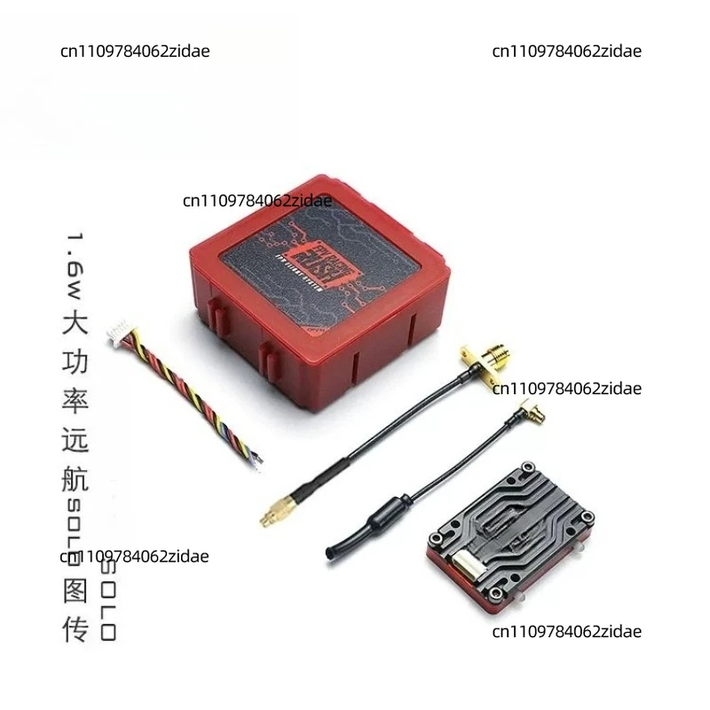 For SOLO 5.8G VTX 1.6W CNC Analog Video Transmitter with Mic for FPV Drone Long Range Fixed Wing