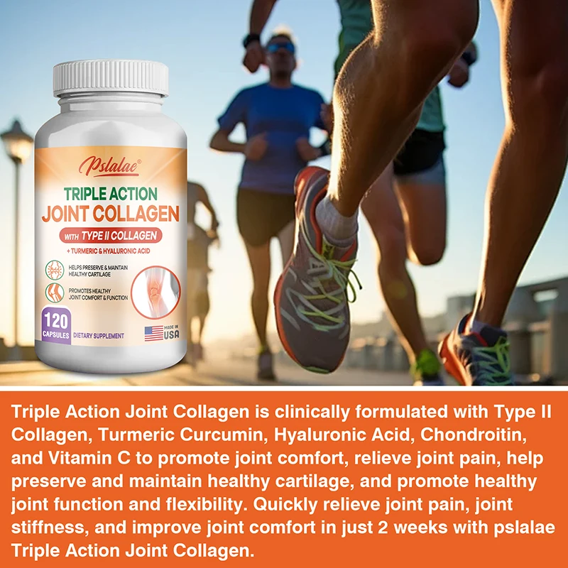 Triple Action Joint Collagen with Type II Collagen - Promotes Joint Health & Comfort,Relieves Pain,Rebuilds,Preserves Cartilage