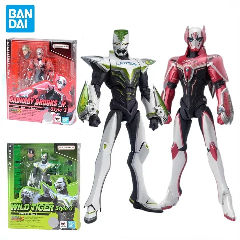 Auf Lager Bandai Original S.H.Figuarts SHF TIGER & BUNNY BARNABY BROOKS Jr. WILD TIGER Style 3 Anime Actionfigur Spielzeugpuppengeschenke