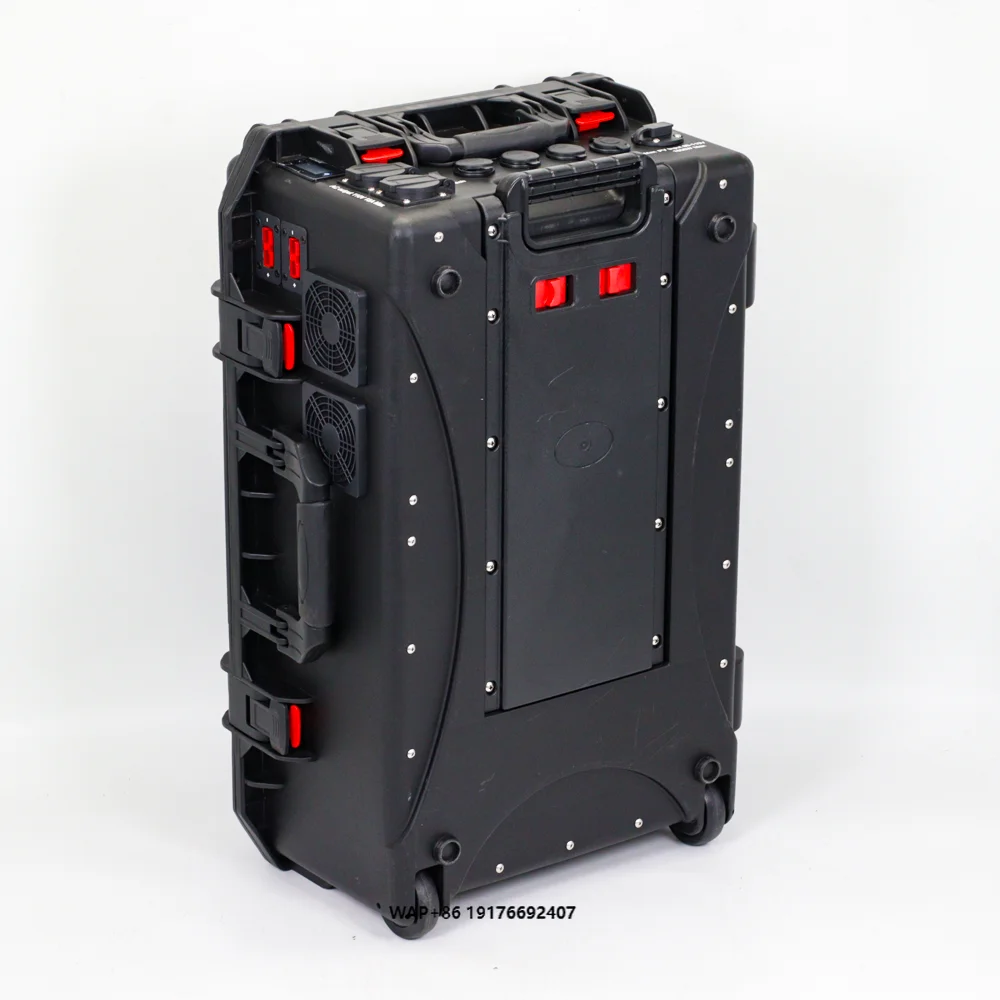Super Capacity Electric Vehicle Emergency Power Supply Trolley and Wheels Portable Power Station 5000w 7500WH