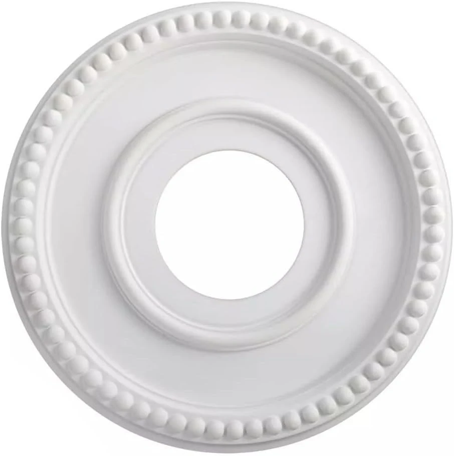 12.4 Inch Ceiling Medallion Round Medallion PU Decorative Ceiling Fan Light Fixtures Cover Plate Ceiling Light Pendant Lamp Base