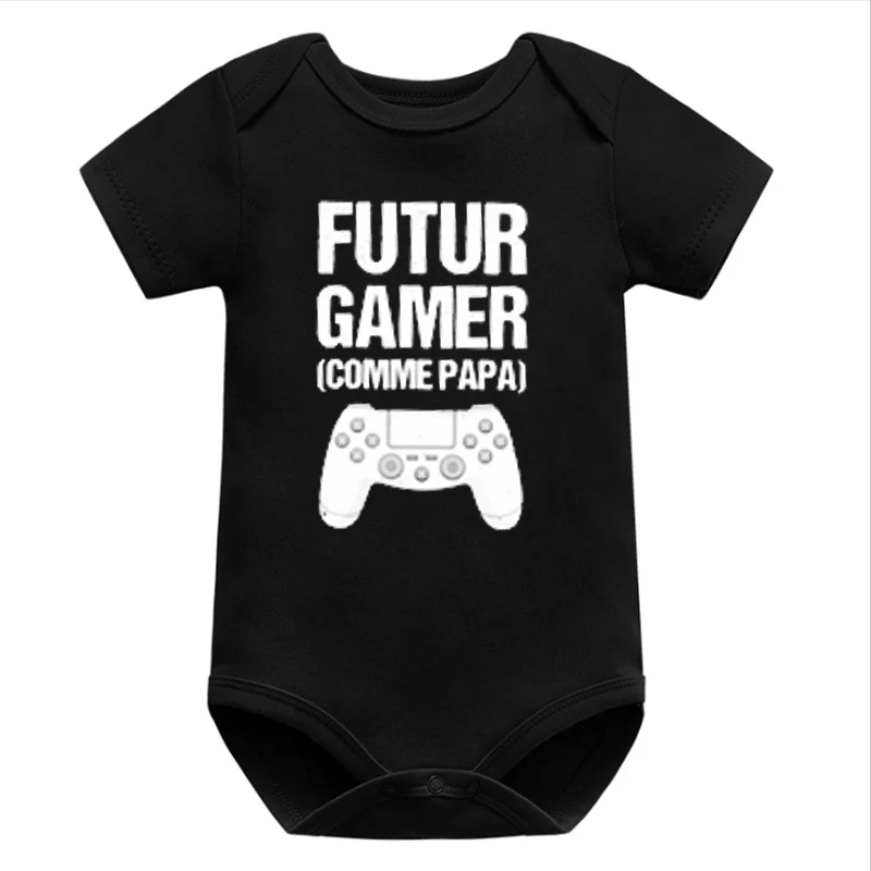 Gamer Dad Matching Baby Shirt Dad and Baby Set Family Matching Outfits Summer Daddy Kids Outfits Letter Boys Clothes