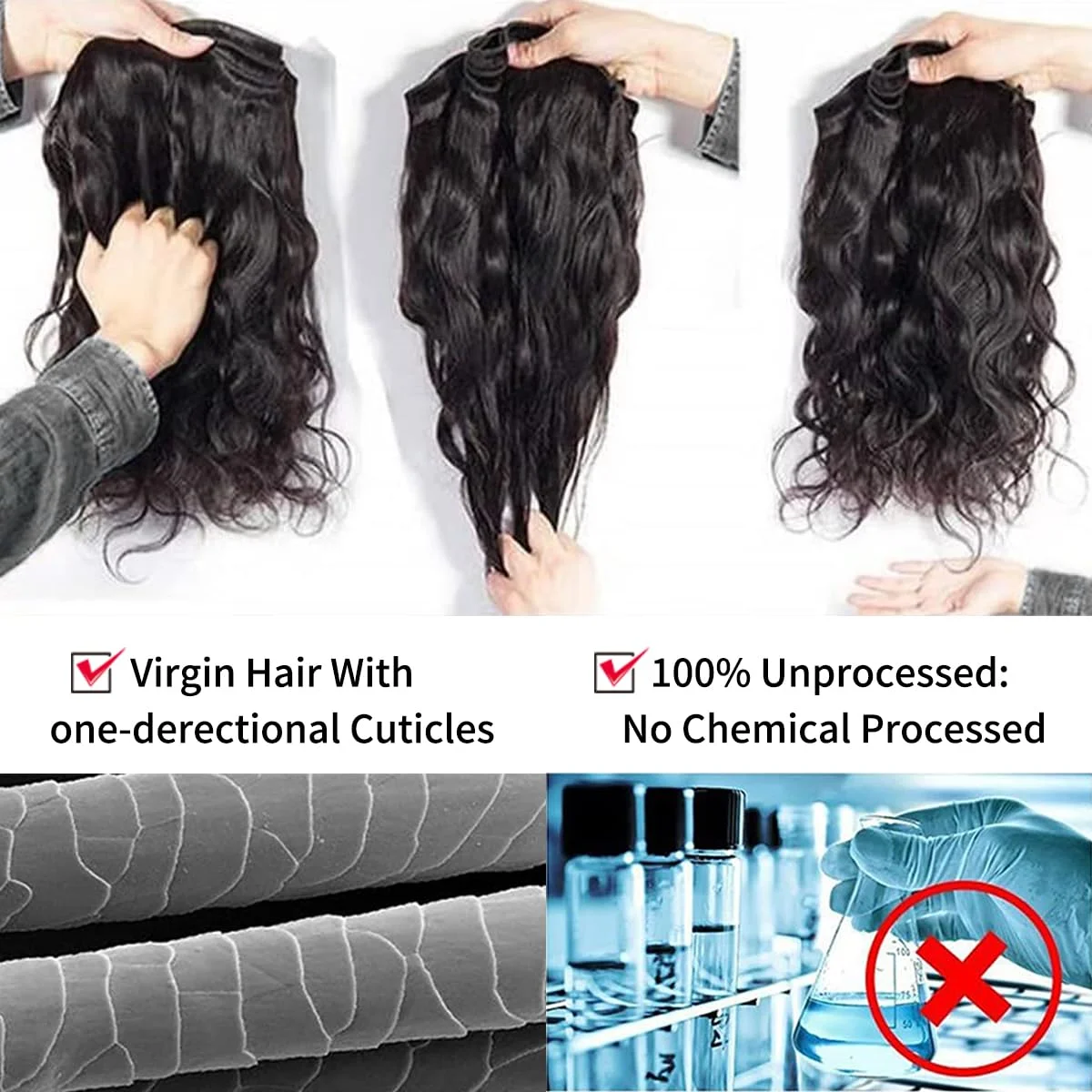 26 28 30 Inch Body Wave Human Hair Bundles 16A 100% Unprocessed Raw Virgin Human Hair Weave Extensions 30 40 Inch Natural Color Double Weft Remy Hair Weaving Pure Hair Bundles Wholesale For Black Women