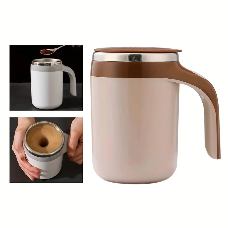 

Large Capacity Automatic Mixing Coffee Cup - Magnetic Rotary, Battery Operated, Portable & Convenient for Coffee Lovers - Coffee