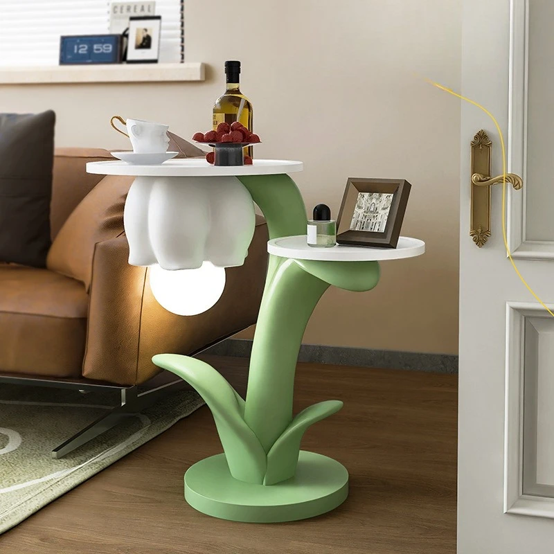 Creative flower floor lamp living room 2024 new sofa next to several bedrooms bedside table shelf integrated desk lamp