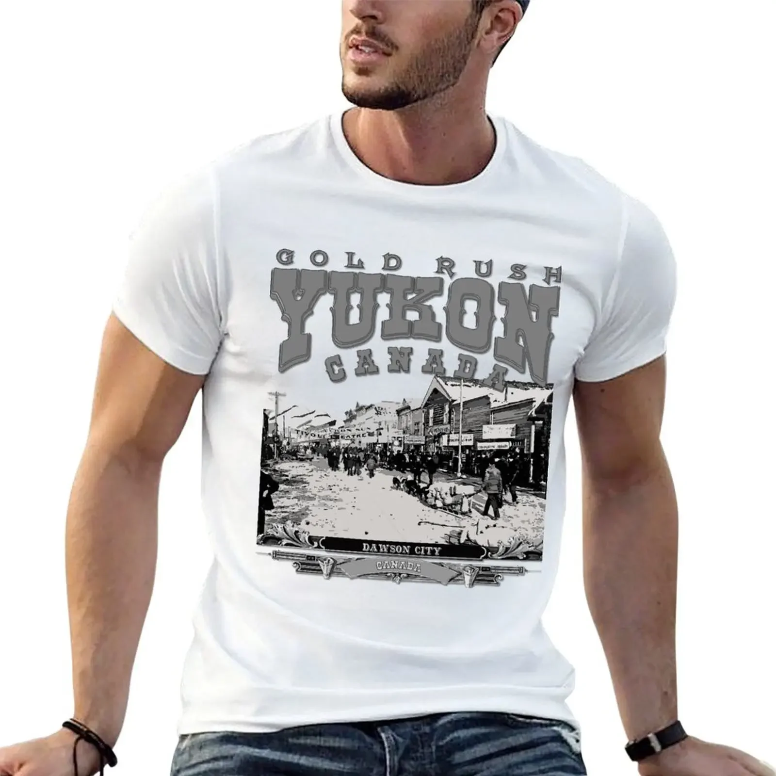 Yukon - Dawson City - Gold Rush,Canada T-Shirt tops cute clothes anime shirts men