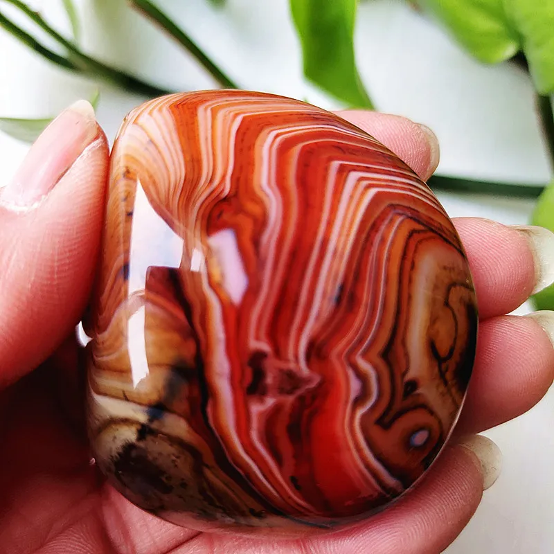 Natural stone Sardonyx agate palm stones playthings small stones and crystals healing crystals