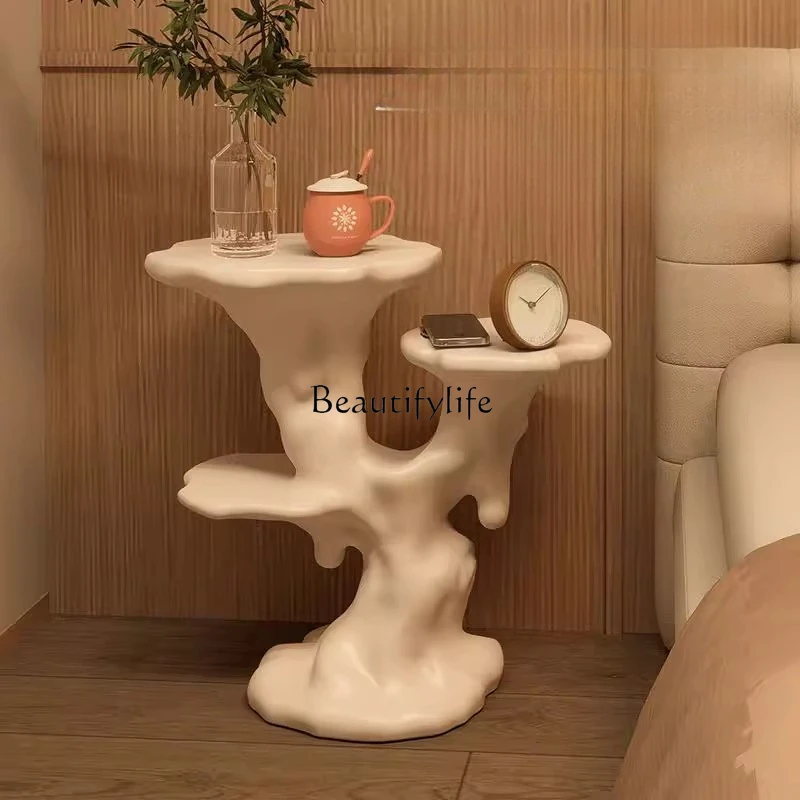 

Small coffee table cream wind living room entrance balcony bedroom bedside charging creative art side table