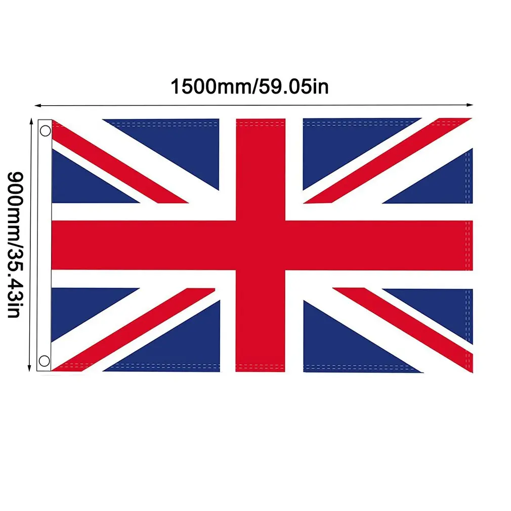 العلم العلم الوطني البريطاني المملكة المتحدة العلم شارع الطرف الديكور اليوم الوطني تذكارية 3 * 5ft المملكة المتحدة العلم 90*150 سنتيمتر