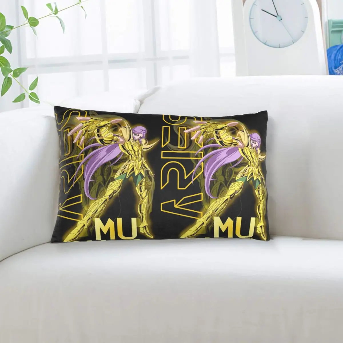 Mu Knights Of The Zodiac Rectangle Pillowcase Cushion Cover Decor Bedroom Bed Home Comfort Throw Pillow