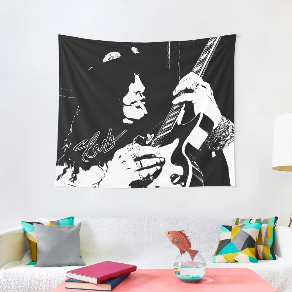 

Legendary Rock Band Member a.k.a Guitar GOD Black Ink Media Poster Vector Pop Art Black And White Artwork V2 Tapestry