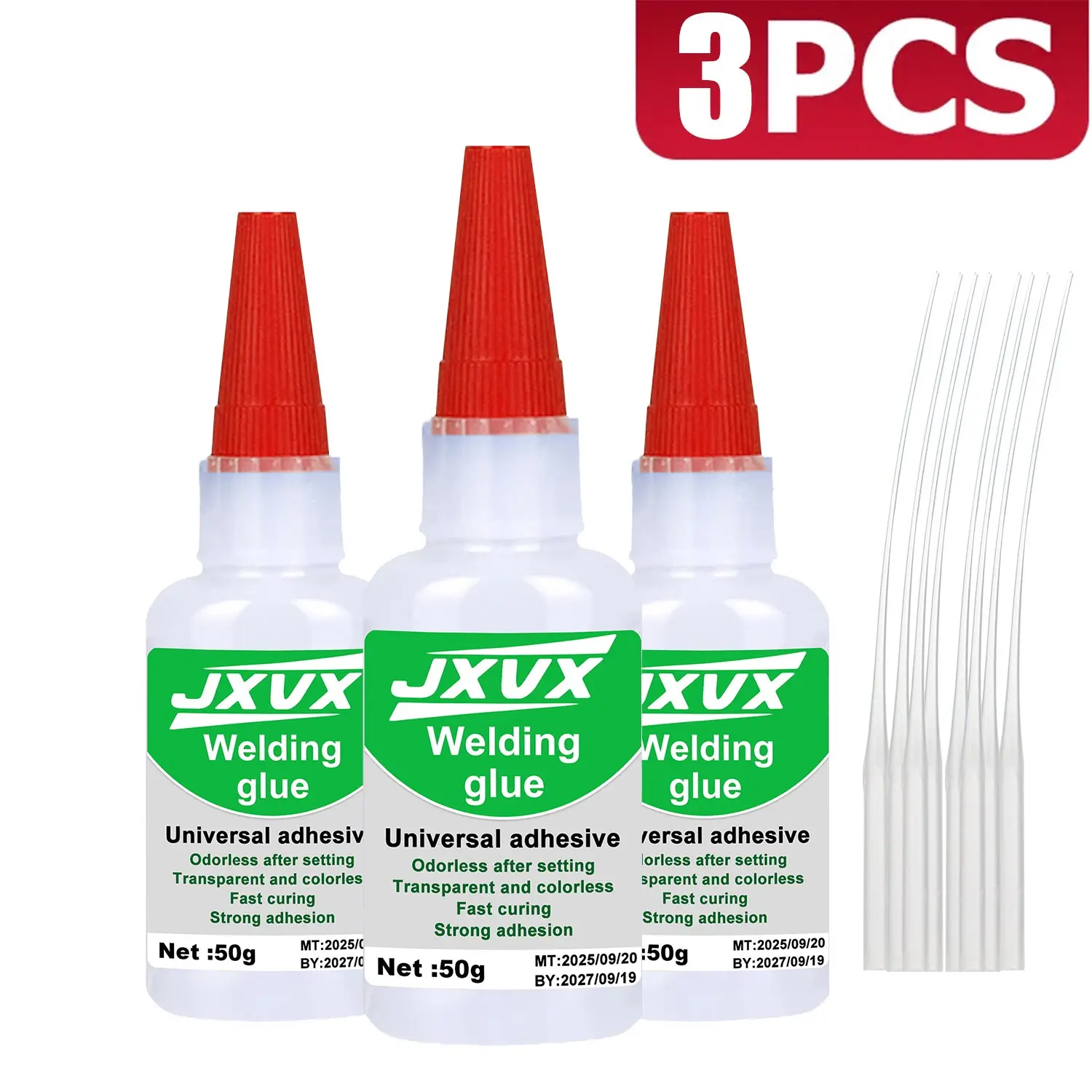 JXVX 50g Lassen Hoge Sterkte Vette Lijm - Universele Superlijm Machtige Instant Lijm voor Hars Keramiek Metaal Glas