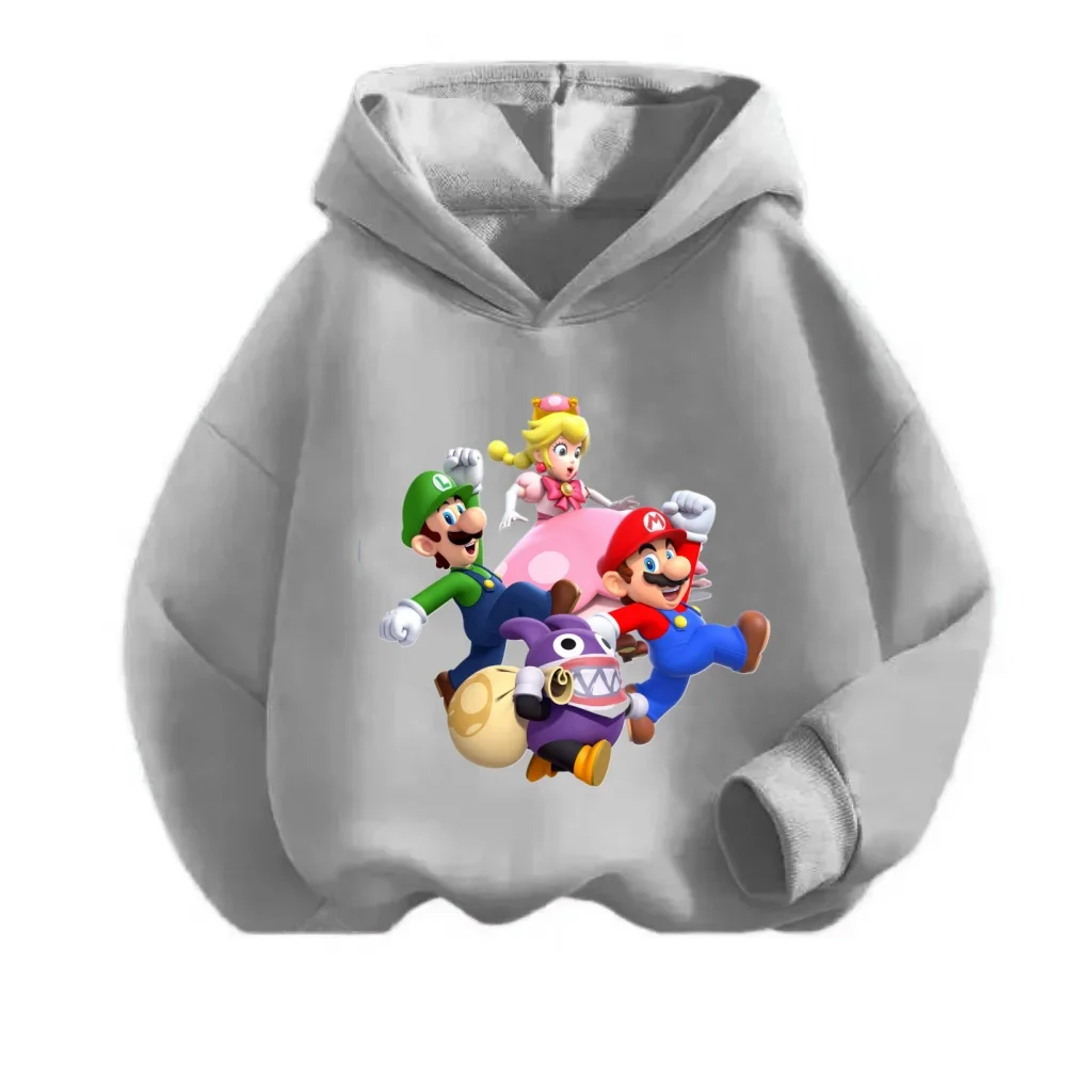 

Kids Hooded Pullover Hooded Super Mario Cartoon Hoodies Casual Fashion Sweatshirt 2025 New Comfort Cute New trendy tops Hoodie
