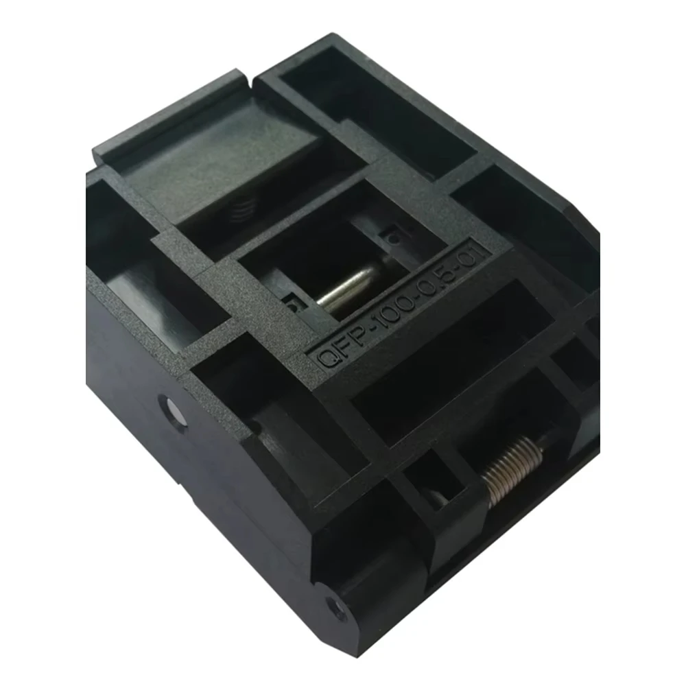 FQFP100 QFP100 TQFP10Programming Socket QFP-100-0.5-01 Pitch 0.5mm IC Test Burning Socket SMT32 Microcontroller MCU flip