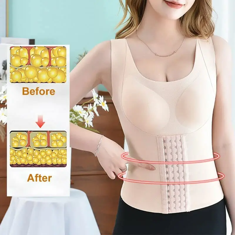 3-in-1 Waist Buttoned Bra Shapewear for Women Waist Shaper Women\'s Shapewear Snatch Bra - 3-in-1 Waist Trainer Bra Daily