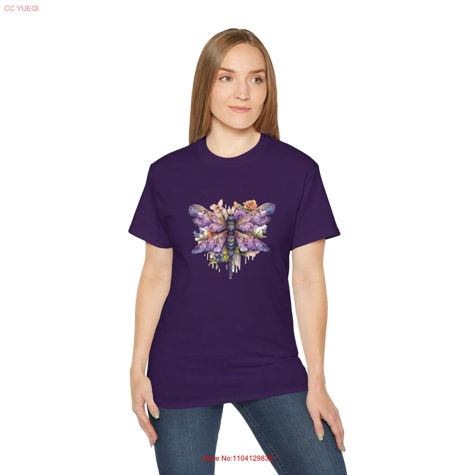 Ultra Cotton T Shirt Spring Dragonfly long or short sleeves