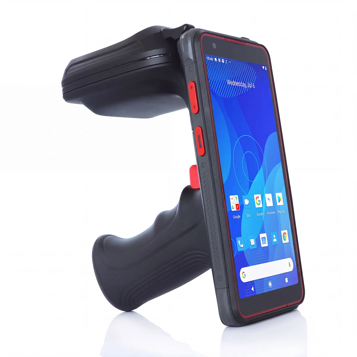 6 Inch IP68 Android Barcode Scanner 4G 64G Rugged Handheld PDA with 2D Barcode Scanner 4G LTE WIFI BT Pistol Grip