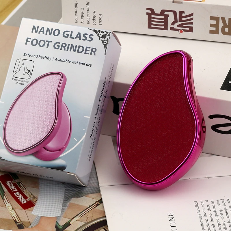 

Нано-стеклянная пилка для ног, многоразовая шлифовальная пилка для удаления омертвевшей кожи и мозолей, для влажного/сухого использования
