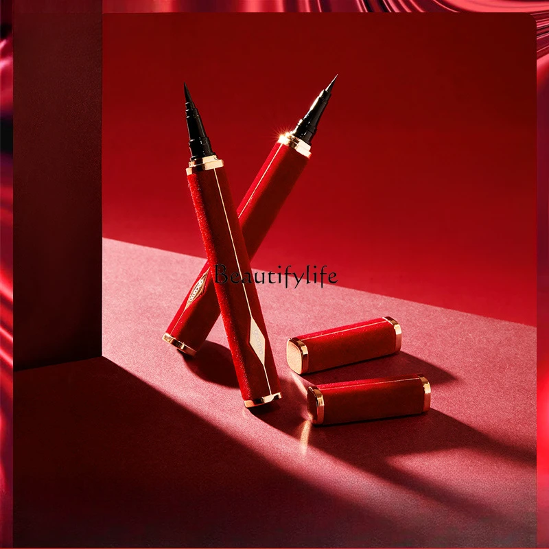 

Red velvet eyeliner waterproof and anti-halo square tube easy to use eyeliner pen