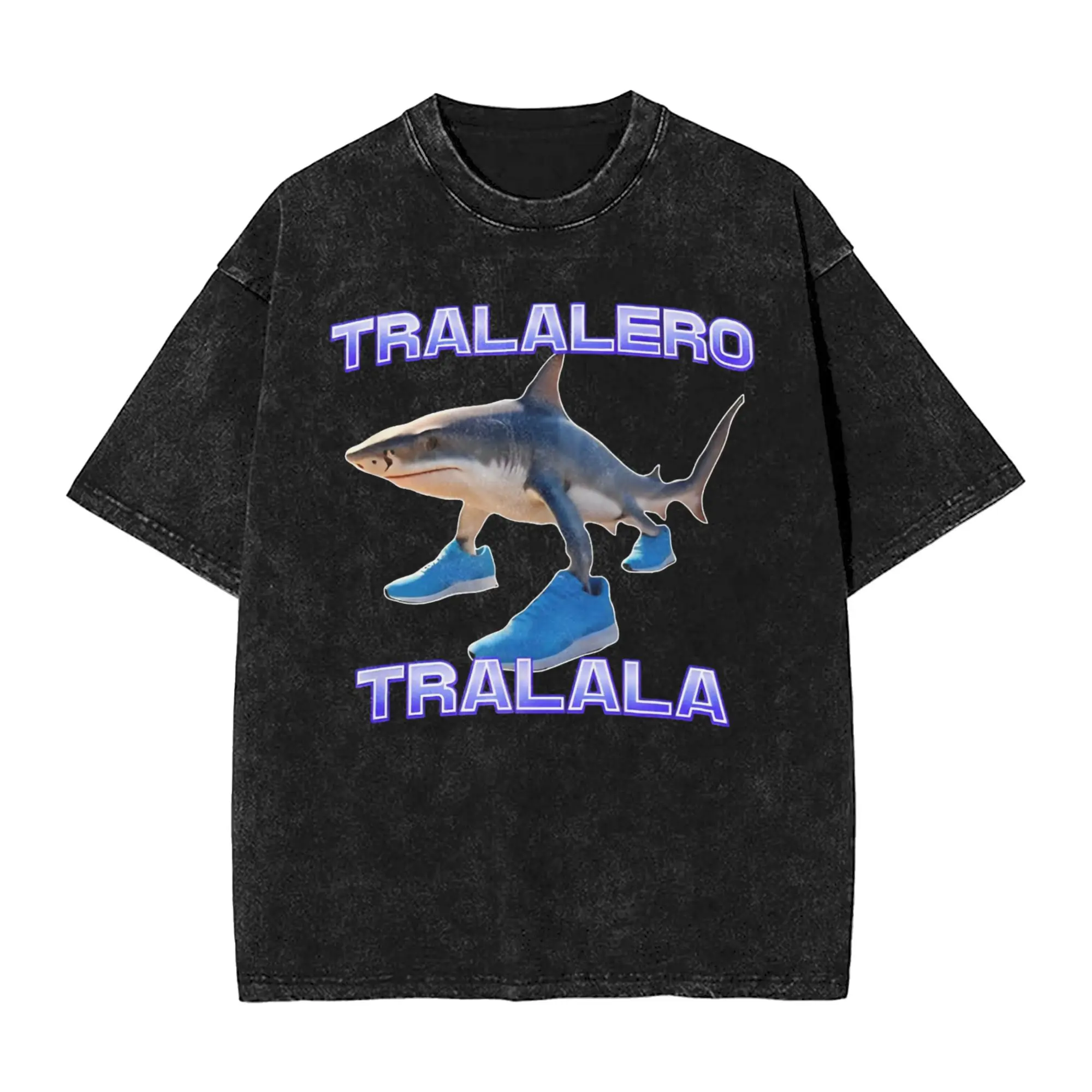 

Tralalero Tralala T-Shirt for Men Funny Shark Meme Casual Pure Cotton Tee Shirt O Neck Short Sleeve T Shirts Gift Idea Tops,