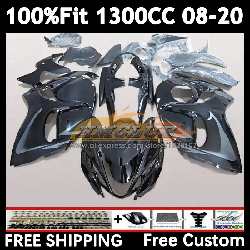 Body For SUZUKI Hayabusa GSXR1300 08 09 10 11 12 13 38No.16 black blk GSX-R1300 GSXR 1300 14 2015 2016 2017 2018 2019 Fairing