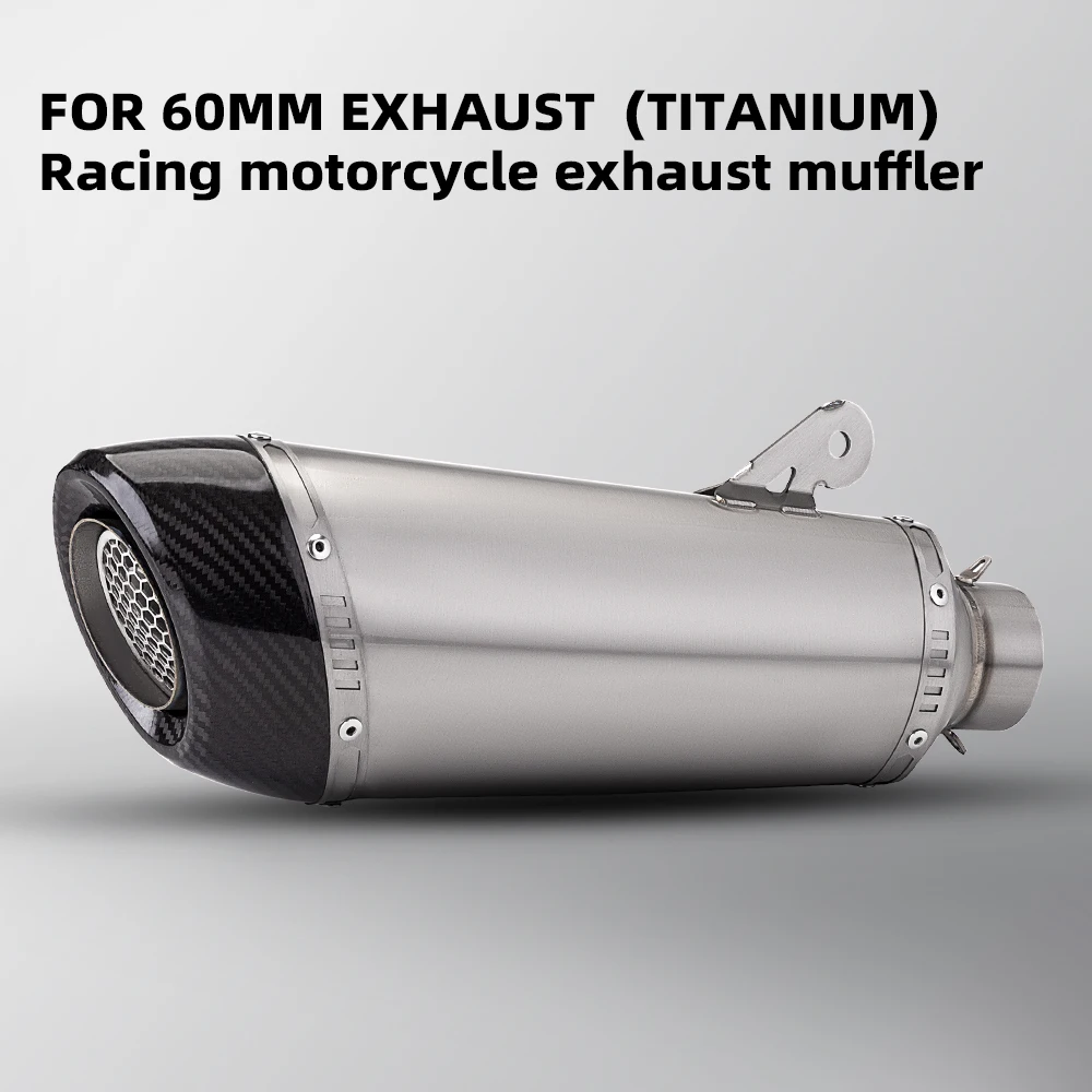 High Performance Universal motorcycle exhaust silencer, titanium alloy，modified extract for motocross, 60mm