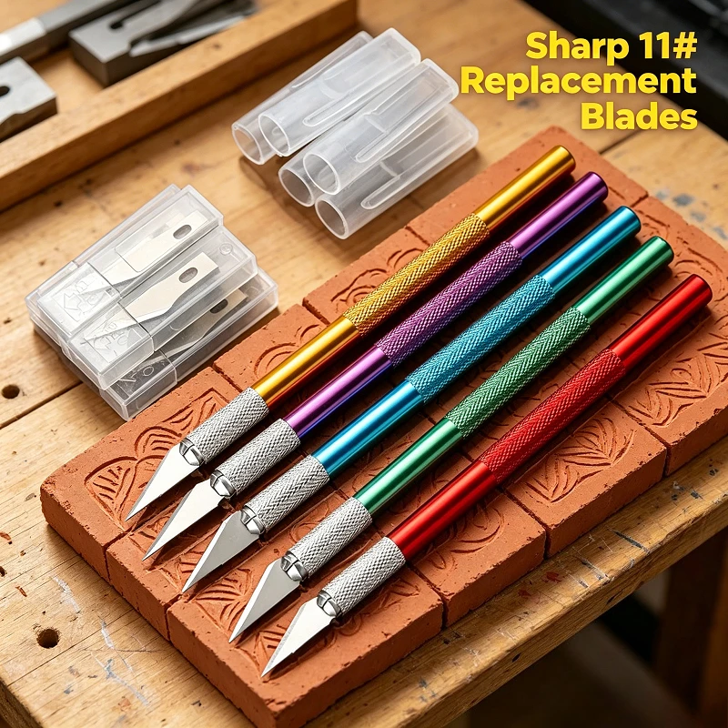 50Pcs Metal Carving Scalpel Blades Set, Multi-purpose DIY Cutting Tool for Wood Carving, Fruit Sculpture, Craft Engraving - view 5
