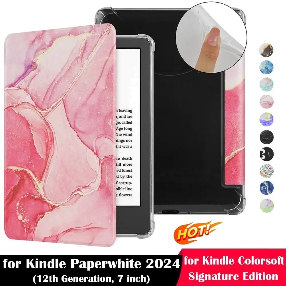 

Ультратонкий прозрачный чехол из ТПУ для 7-дюймового Kindle Paperwhite 2024 (Colorsoft 12-го поколения) | Легкий защитный чехол для автоматического пробуждения/сна