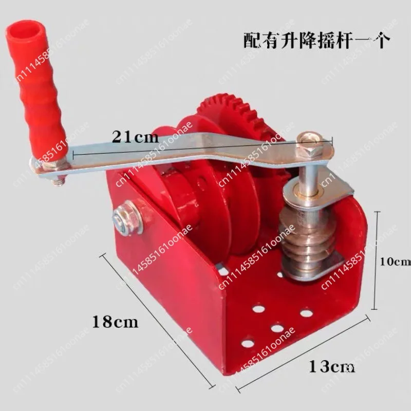 Breeding Hand Winch Small Window Double Wheel Chicken Farm Water Line Material Line Winch, Veterinary Lifting Copper
