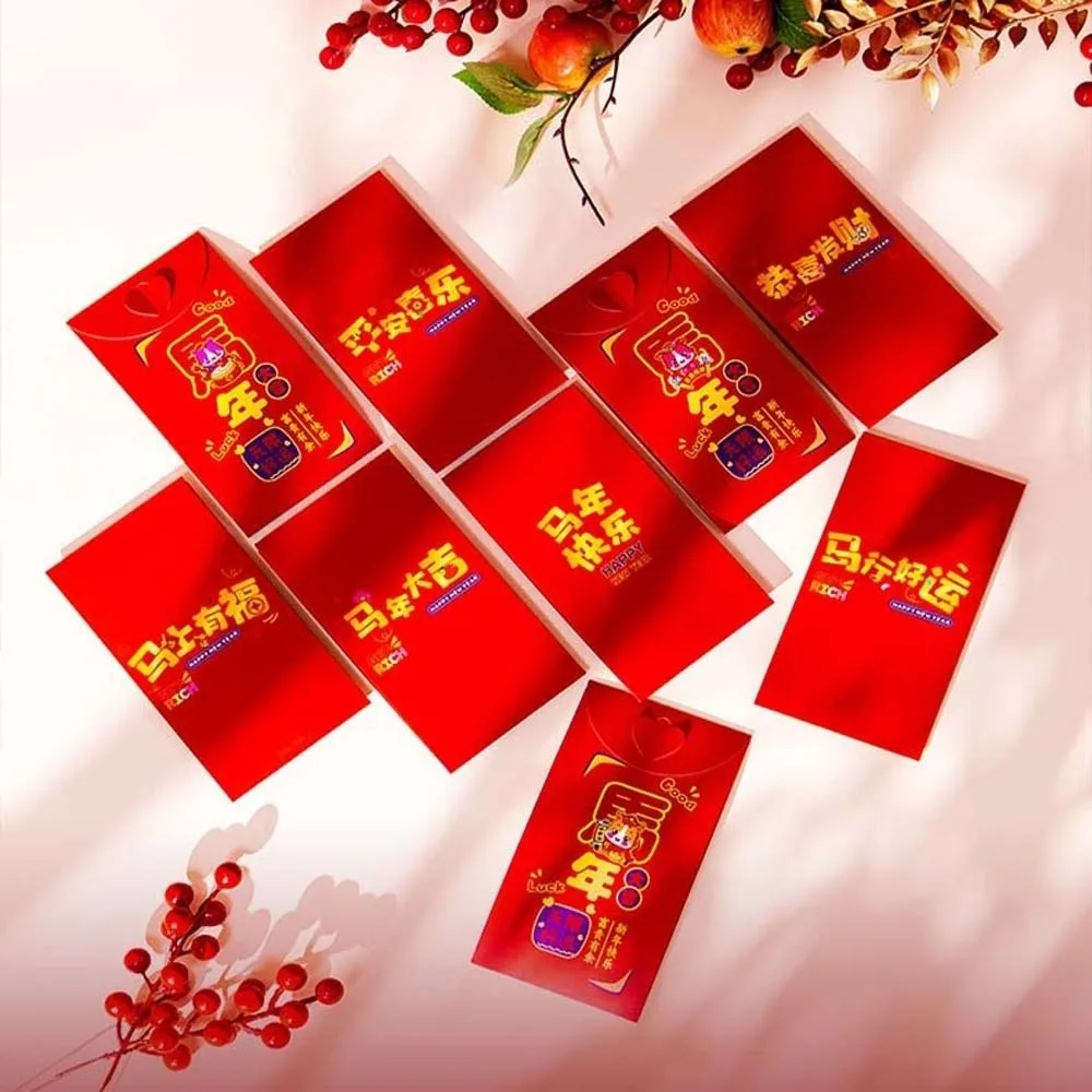 

Traditional 3D Red Envelope Cartoon Paper Hongbao Spring Festival Red Wallet Blessing Thickened Lucky Money Packet Gift