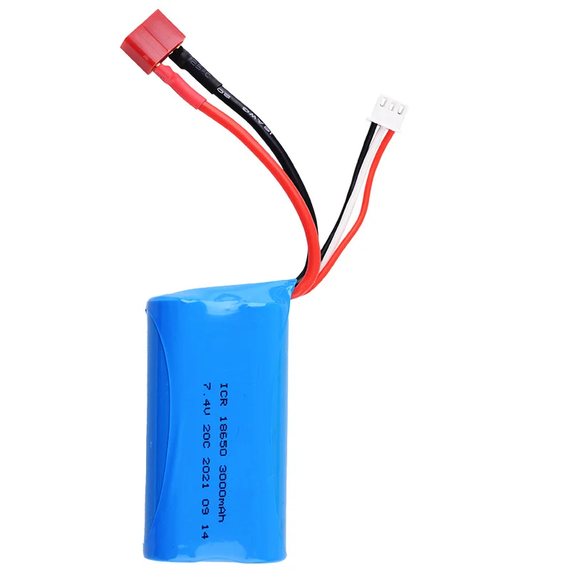 T PLUG 7.4V 3000mAh 18650 Akumulator Lipo do Wltoy 10428 /12428/12423 RC Części samochodowe 2s 7.4v Akumulator do Wltoys144001 A959-B A969-B