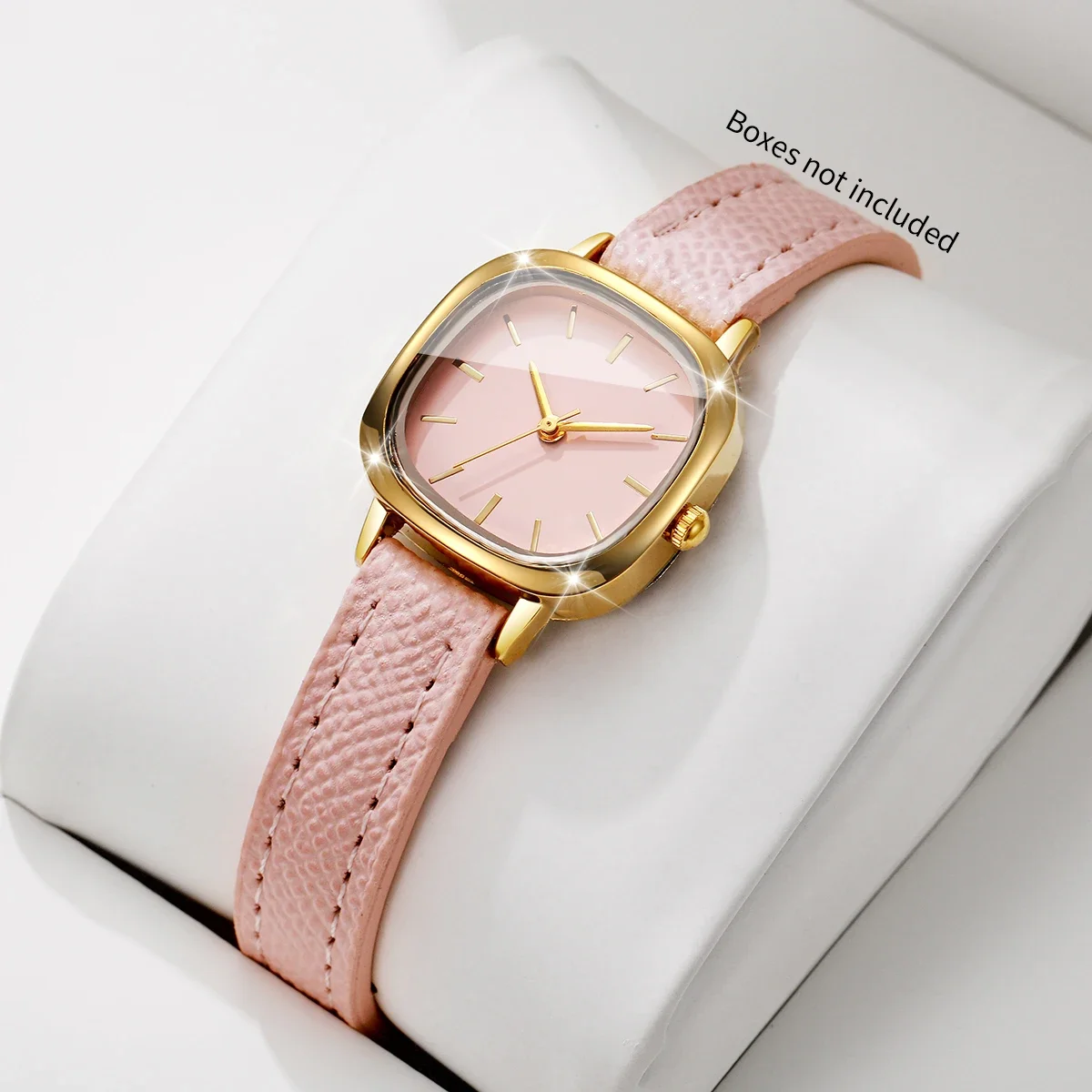 Classic Square Women Quartz Watch Simple Leather Strap Ladies Analog Wristwatches Clock Gift Relogio Feminino（Without Box）