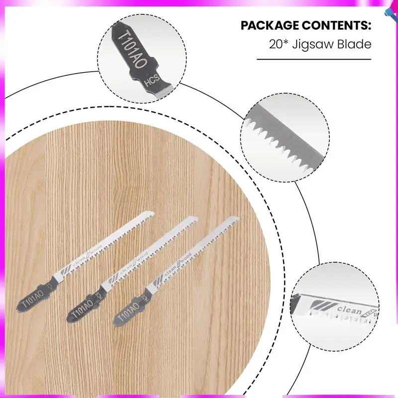 

N96R 20 шт. сабельное лобзиковое полотно T101AO с Т-образным хвостовиком, многофункциональные лобзиковые полотна для дерева, пластика, отрезной диск