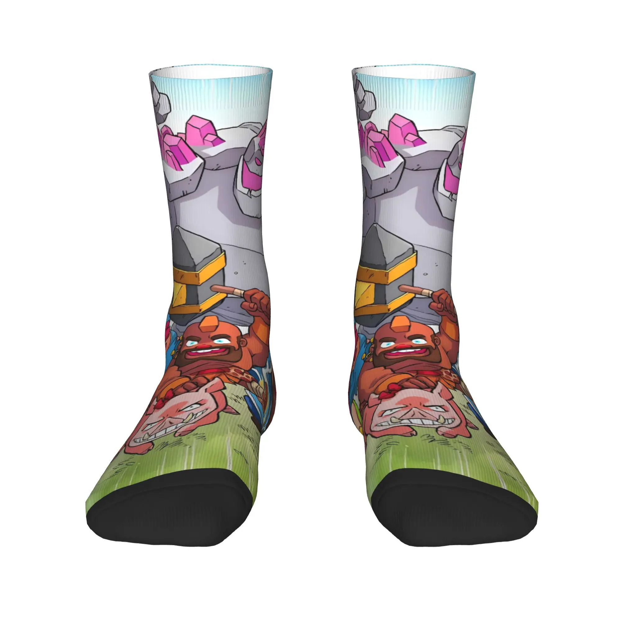 C-Clash R-Royale جوارب جوارب بأشكال مضحكة الكبار الرجال تنفس الجوارب الشتاء الجري المطبوعة مكافحة العرق الجوارب هدية عيد ميلاد