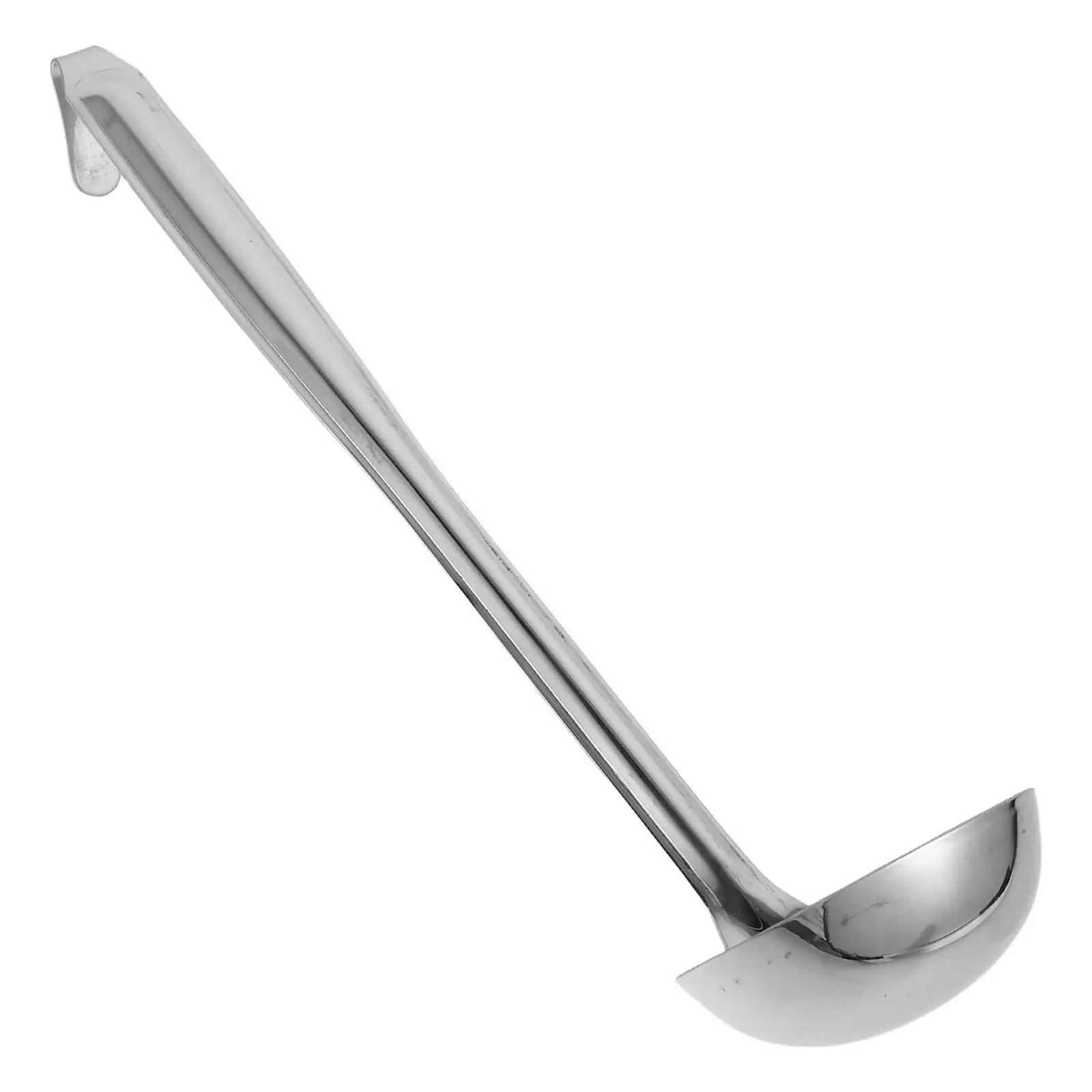 50Ml Stainless Steel Deep Soup Ladle Thickened Bowl Long Handle Hook Serving Spoon for Buffet Catering Hot Pot