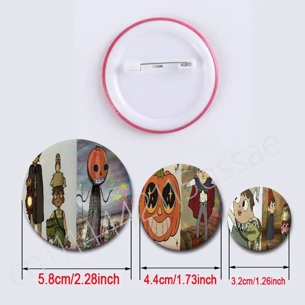 FOR Over The Garden Wall Round Badge 2Pcs Button Pin Brooch Cosplay Prop Collection Souvenir Bag Ornament