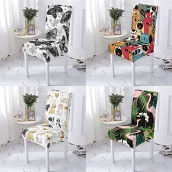 Animal Style Computer Chair Cover Extensible Chair Cover Dining Room Cartoon Animal Pattern Bar Chairs Covers Home Stuhlbezug