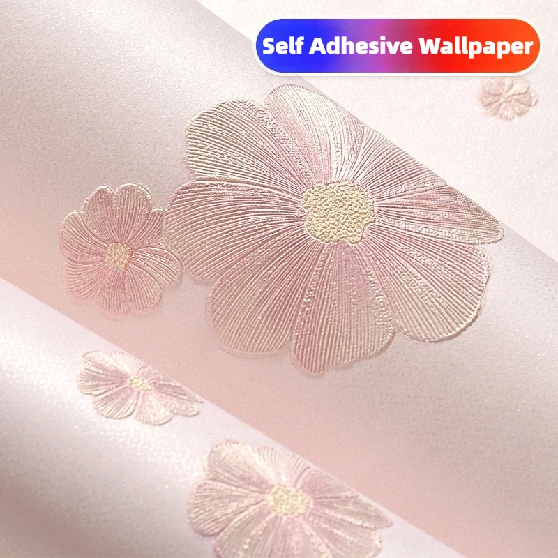 Garden Floret Broken Flower Non-Woven Wallpaper Bedroom Background Sitting Room Warm Pastoral Small Floral Home Decor Wallpaper
