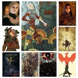 1pc Dragon Age Game Poster Wall Art Home Decor Room Decor Digital Painting Living Room Restaurant Kitchen Art