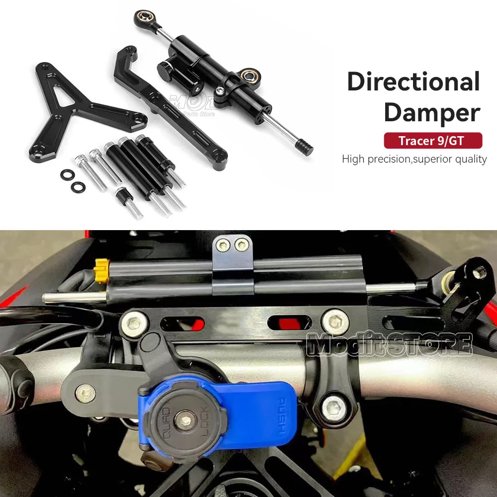 Estabilizador de dirección para motocicleta, Kit de montaje de soporte de amortiguador para Yamaha Tracer 9 GT TRACER9 gt 2023 2021, 2022