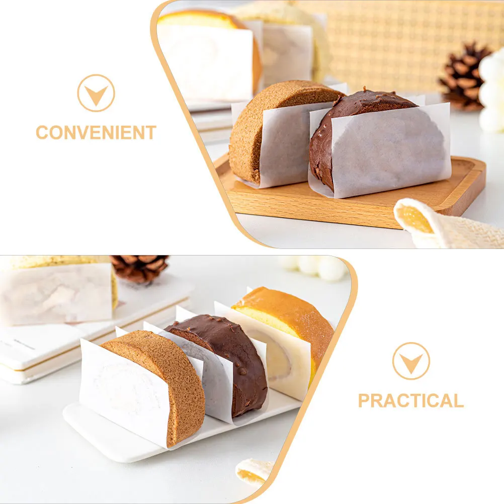 

100pcs Cake Paper Oil-Proof Food Packing Paper For Baking Roll Wrappers Separation Sheets Cake Roll Packaging Kitchen Bar Tools