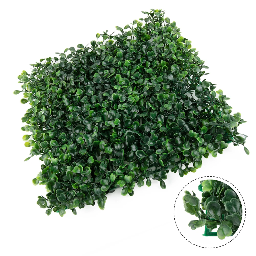 HDPE Grass Mat Panel for Indoor Outdoor Wall Fence Privacy 25x25cm Greenery Panel Lightweight and Easy to Cut to Shape