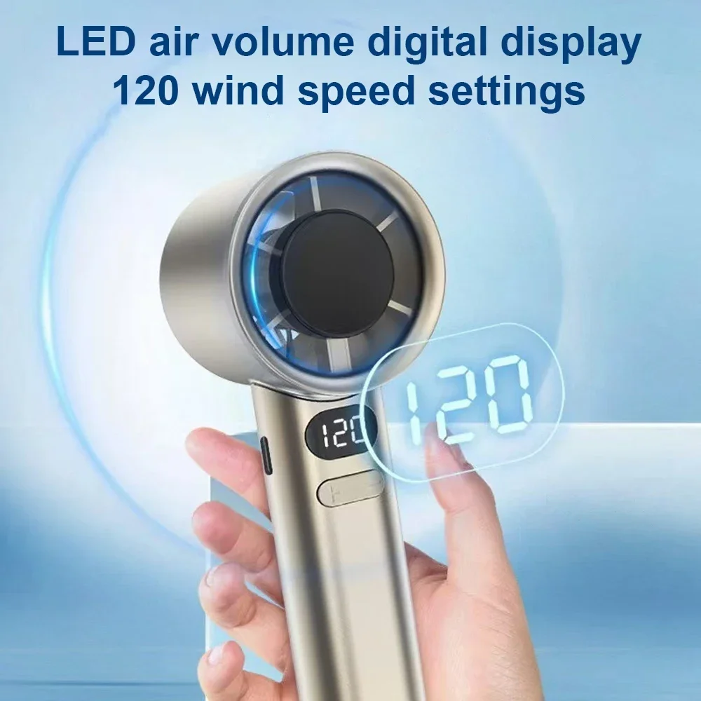 مروحة يدوية صغيرة محمولة 120 سرعة الرياح مروحة يدوية خالية من الشفرة USB قابلة لإعادة الشحن مراوح شخصية عالية السرعة رموش كهربائية