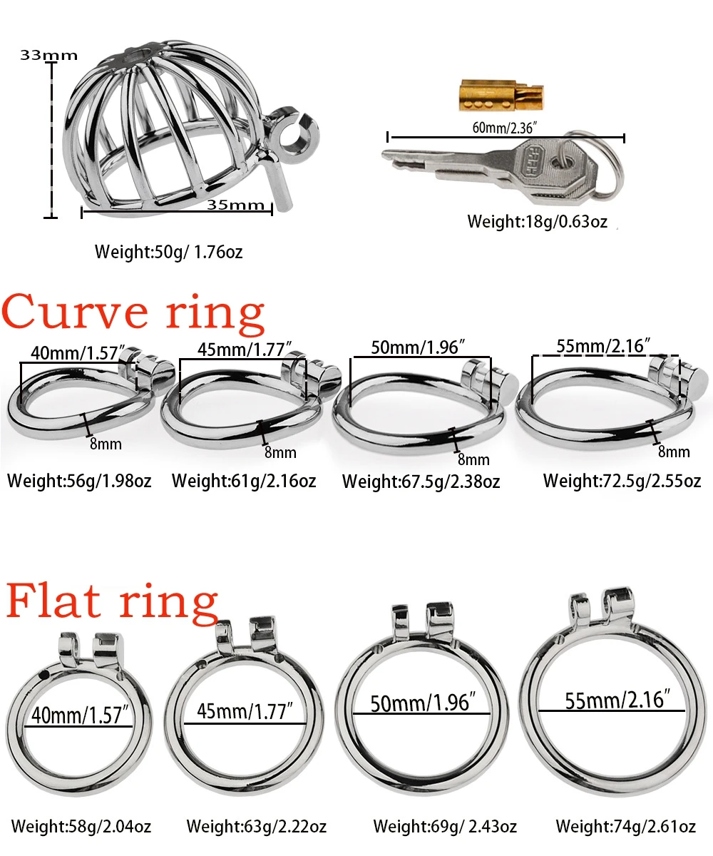 Metal Chastity Cage Lock Male 2 Type Cock Cage Penis Ring Masturbation SM Gay Chastity Devices Adult Sex Toys For Men