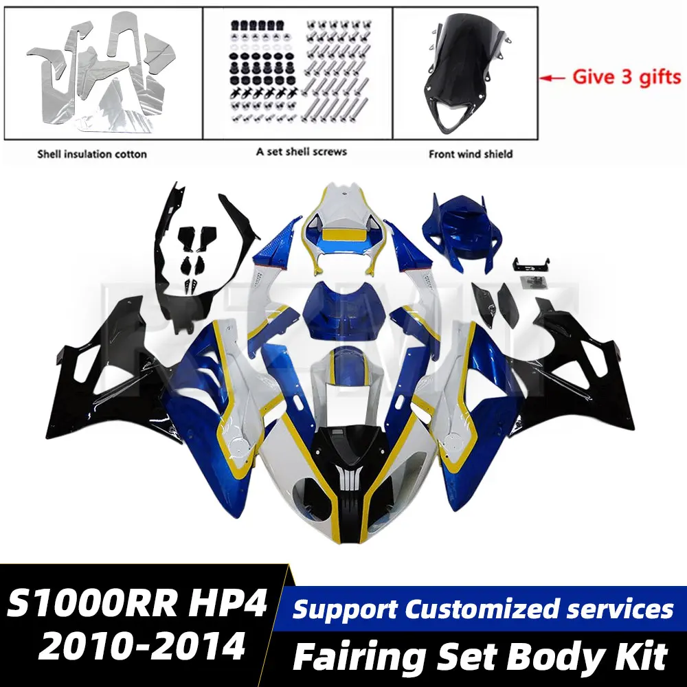 

Motorcycle Set For BMW S1000RR HP4 2010-2014 Fairing Body Kit Decoration Plastic Guard Plate Accessories Shell B1012-117a