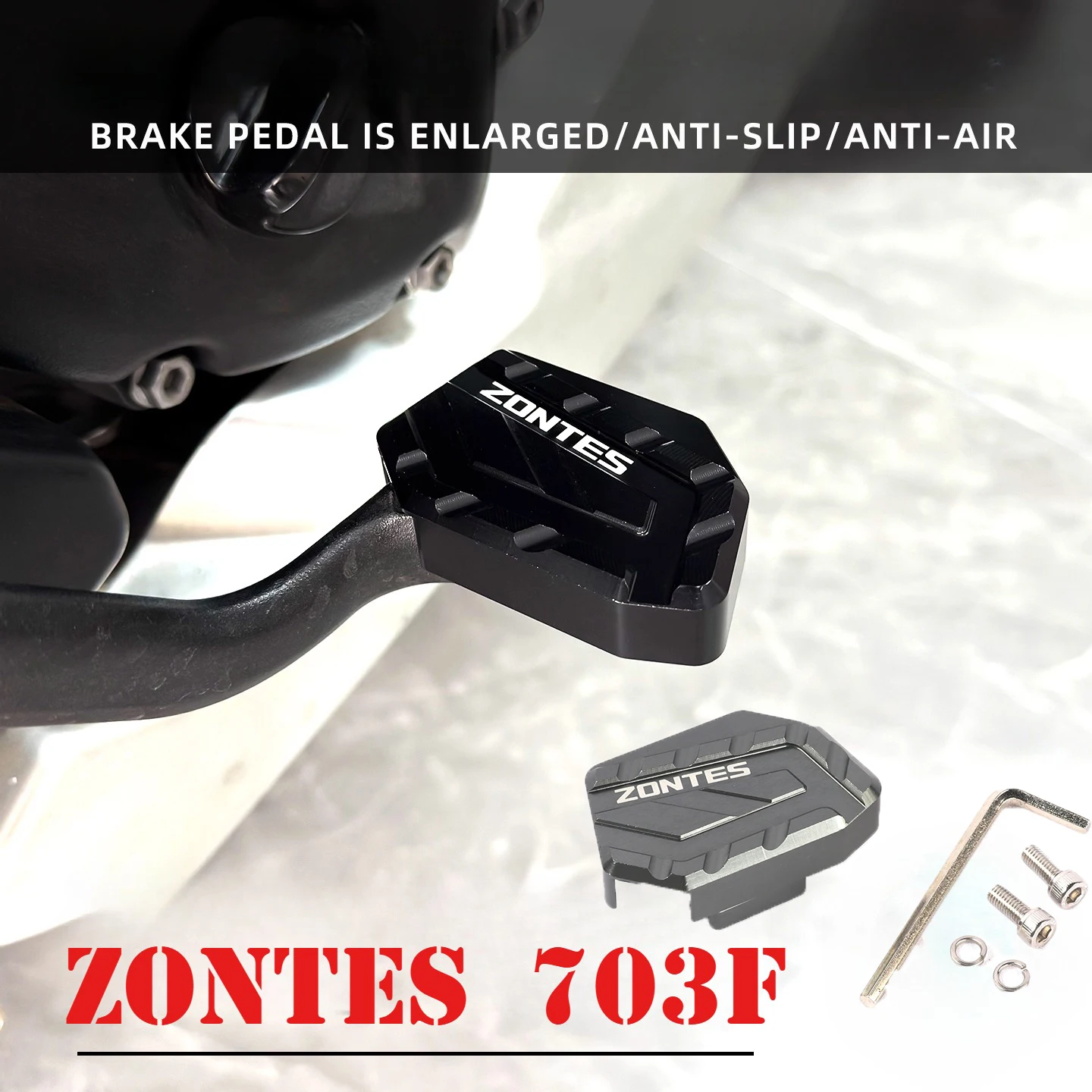 

Suitable for ZONTES 703F brake pedal enlargement anti slip ZT703-F modified brake pedal enlargement wear-resistant