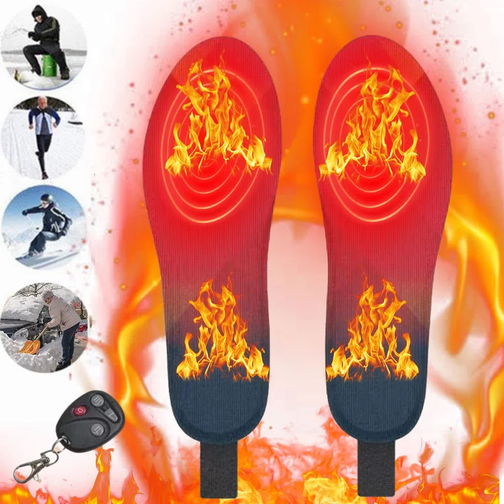 3 Heating Method Shoe Insoles Outdoor Warm In Winter Rechargeable Electric USB Heated Sockliner Customizable Heating Shoe Insert